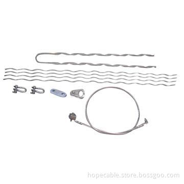 200m Span Tension Dead-end Strain Clamp for OPGW Aerial Cable, 110-500kV, 7.2-21.1mm Cable Diameter